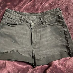 AE Size 10 highest rise black mom shorts